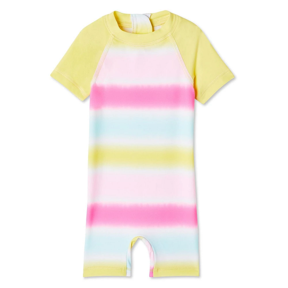 Maillot de bain anti-UV une pièce à manches courtes George pour bébés filles