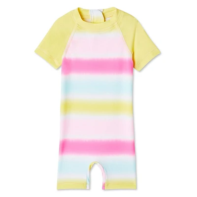 Maillot de bain anti-UV une pièce à manches courtes George pour bébés filles