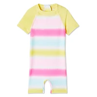 Maillot de bain anti-UV une pièce à manches courtes George pour bébés filles