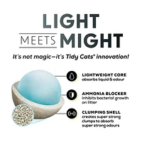 Tidy Cats Poids Plume Puissance 4 en 1 Multichat, Litière Agglomérante pour Chats 2,72 kg 2,72 kg