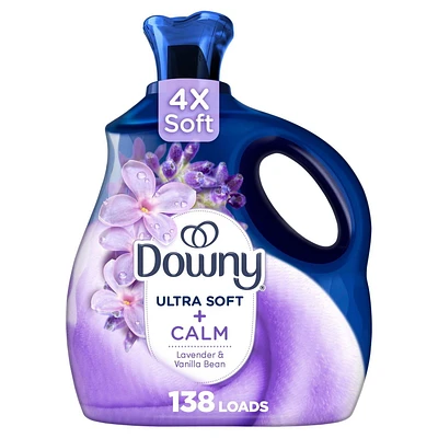 Downy Ultra Soft Fabric Softener Liquid, Calm, Lavender and Vanilla Bean, 2.76L