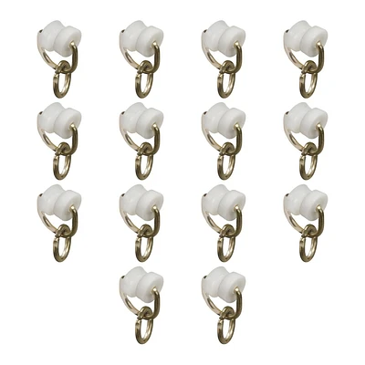 Mainstays Gliding Carrier Hooks for IBeam Curtain Rod Set, Set of 14, White and Silver, Set of 14 I-Beam curtain rods