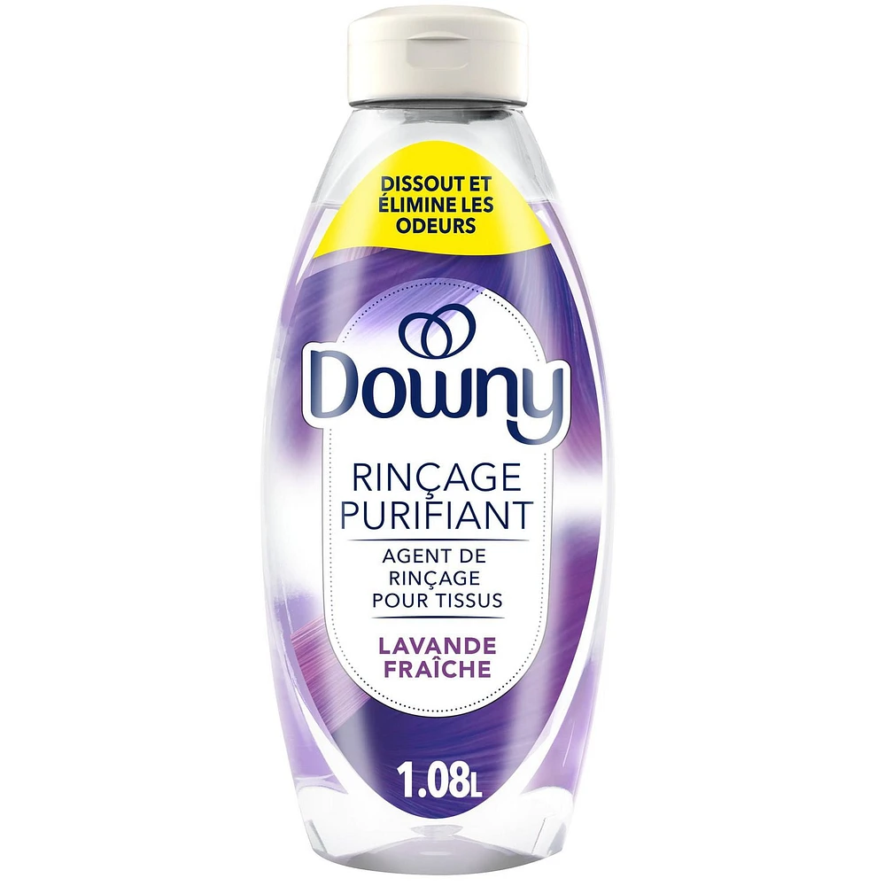 Downy Purifying Rinse Laundry Odour Remover and Fabric Softener, Fresh Lavender fl oz., Safe On All Fabrics, HE Compatible, 1.09L