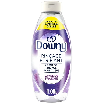 Downy Purifying Rinse Laundry Odour Remover and Fabric Softener, Fresh Lavender fl oz., Safe On All Fabrics, HE Compatible, 1.09L