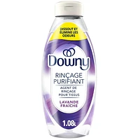 Downy Purifying Rinse Laundry Odour Remover and Fabric Softener, Fresh Lavender fl oz., Safe On All Fabrics, HE Compatible, 1.09L