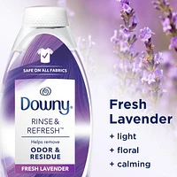 Downy Purifying Rinse Laundry Odour Remover and Fabric Softener, Fresh Lavender fl oz., Safe On All Fabrics, HE Compatible, 1.09L