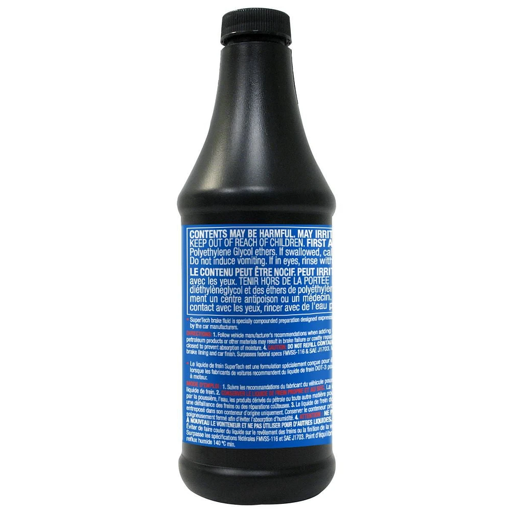 SUPERTECH - Brake Fluid DOT 3, 450 mL