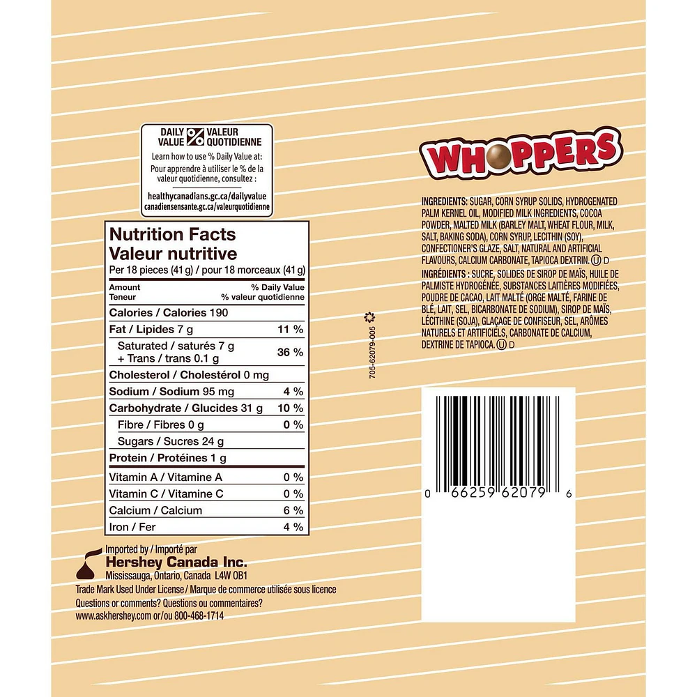 WHOPPERS Malted Milk Candy, 104g