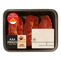 Bifteck de haut de palette de bœuf Angus Mon marché fraîcheur de catégorie AAA, 4 à 8 biftecks par paquet, 0.50 - 0.63 KG