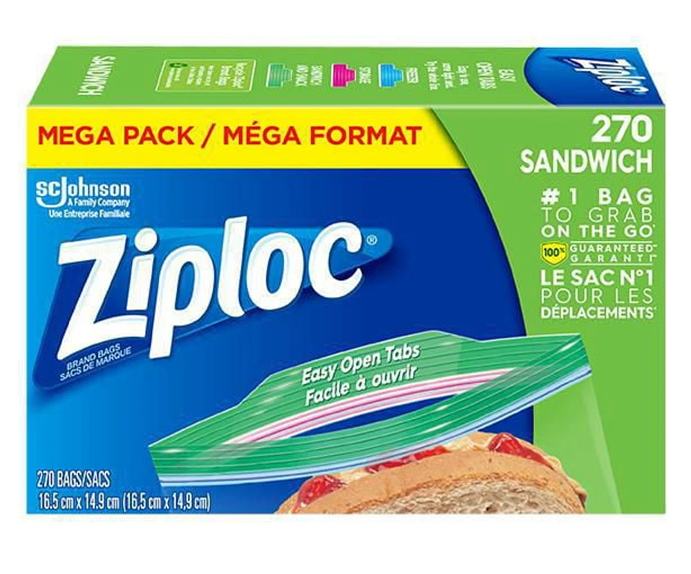 Ziploc® Sandwich Bags with Grip 'n Seal Technology