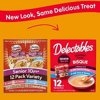 Delectables™ Lickable Treat Senior Bisque Variety Pack for Cats, 12x40g (12pk)