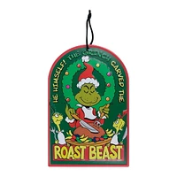 Dr. Seuss' How the Grinch Stole Christmas 12 inch Metal Hanging "Roast Beast" Sign by Ruz