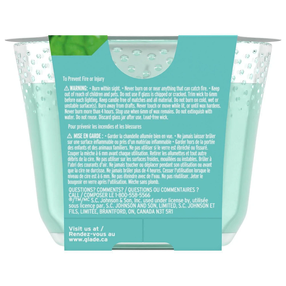Glade® Scented Candle Air Freshener, Empower Mint™, 3-Wick Candle