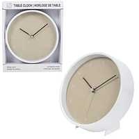 4Pack Kiera Grace 6 Inch Beige able Clocks Battery Operated, Table Clocks