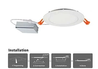 American Imaginations Pieces Set Of -in. W Round Aluminum Semi-Recessed Pot Lights In White AI