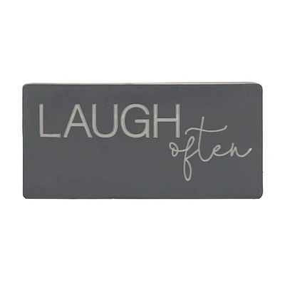 hometrends "Laugh Often" Two Tone Plaque