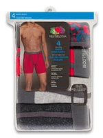 Fruit of the Loom Men's Ringer Boxer Briefs, 4-Pack, Sizes Small to XL