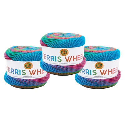 Lion Brand Yarn Ferris Wheel Roving Medium Multi-Colored Yarn 3 Pack