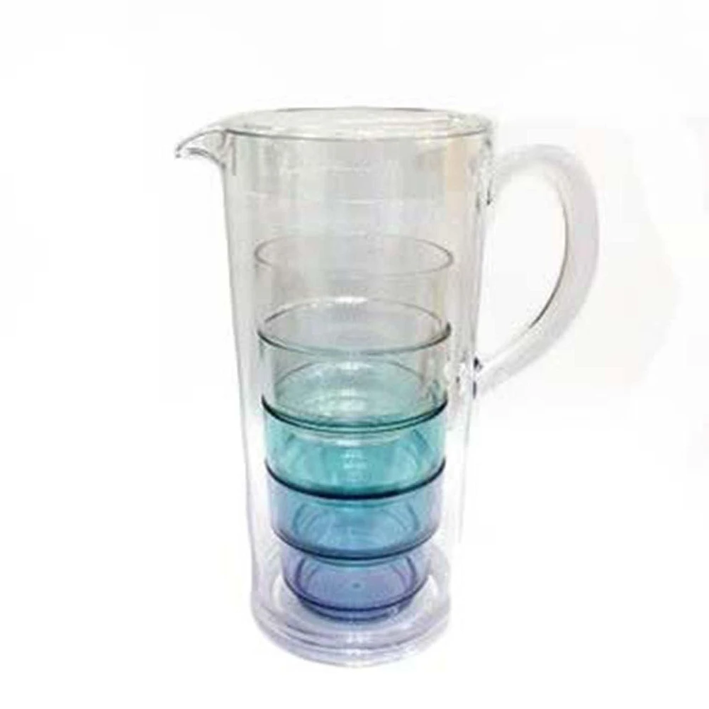 Acrylic Tea/Water Jug 1.6L and 4 Stacking Tumblers