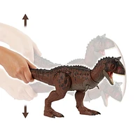 Jurassic World Camp Cretaceous Control ‘N Conquer Carnotaurus Toro Dinosaur Action Figure with Attack Feature, Sounds and Accessories, Large Toy Gift