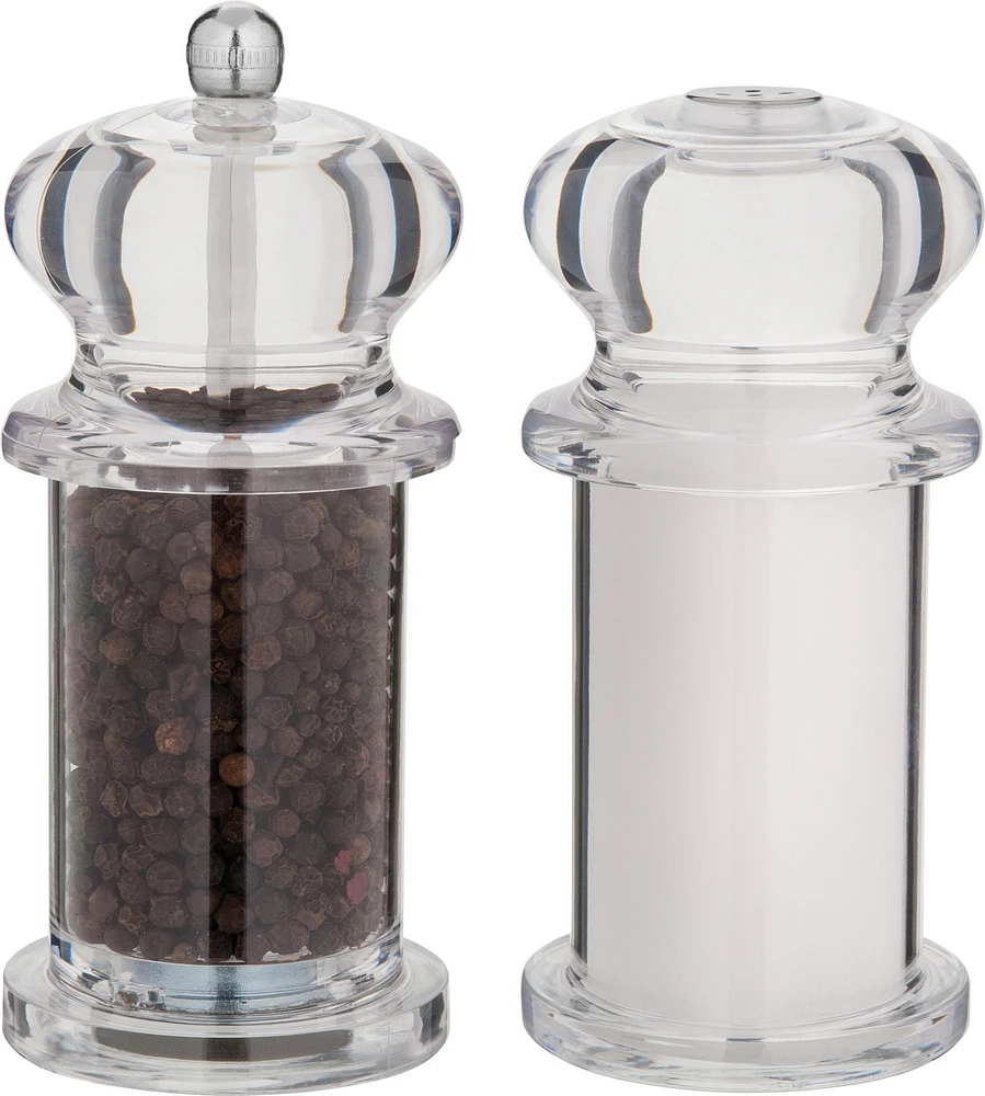 Trudeau Maison Traditions Acrylic Salt and Pepper Mill Set