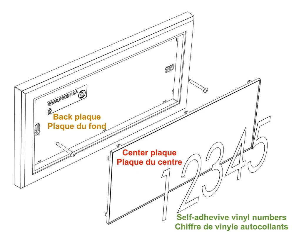 PRO-DF Modern Rectangular Address Plaque