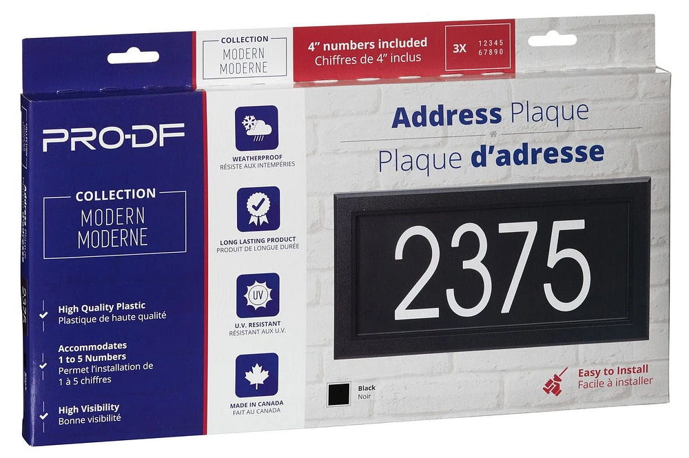 PRO-DF Modern Rectangular Address Plaque