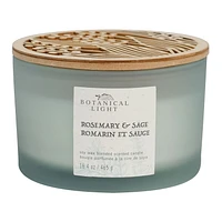 Botanical Light 16.4OZ Rosemary & Sage Soy Wax Blended Scented Candle,3 cotton wick, · 16.4oz<br>· 465g<br>· 1 pack