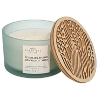 Botanical Light 16.4OZ Rosemary & Sage Soy Wax Blended Scented Candle,3 cotton wick, · 16.4oz<br>· 465g<br>· 1 pack