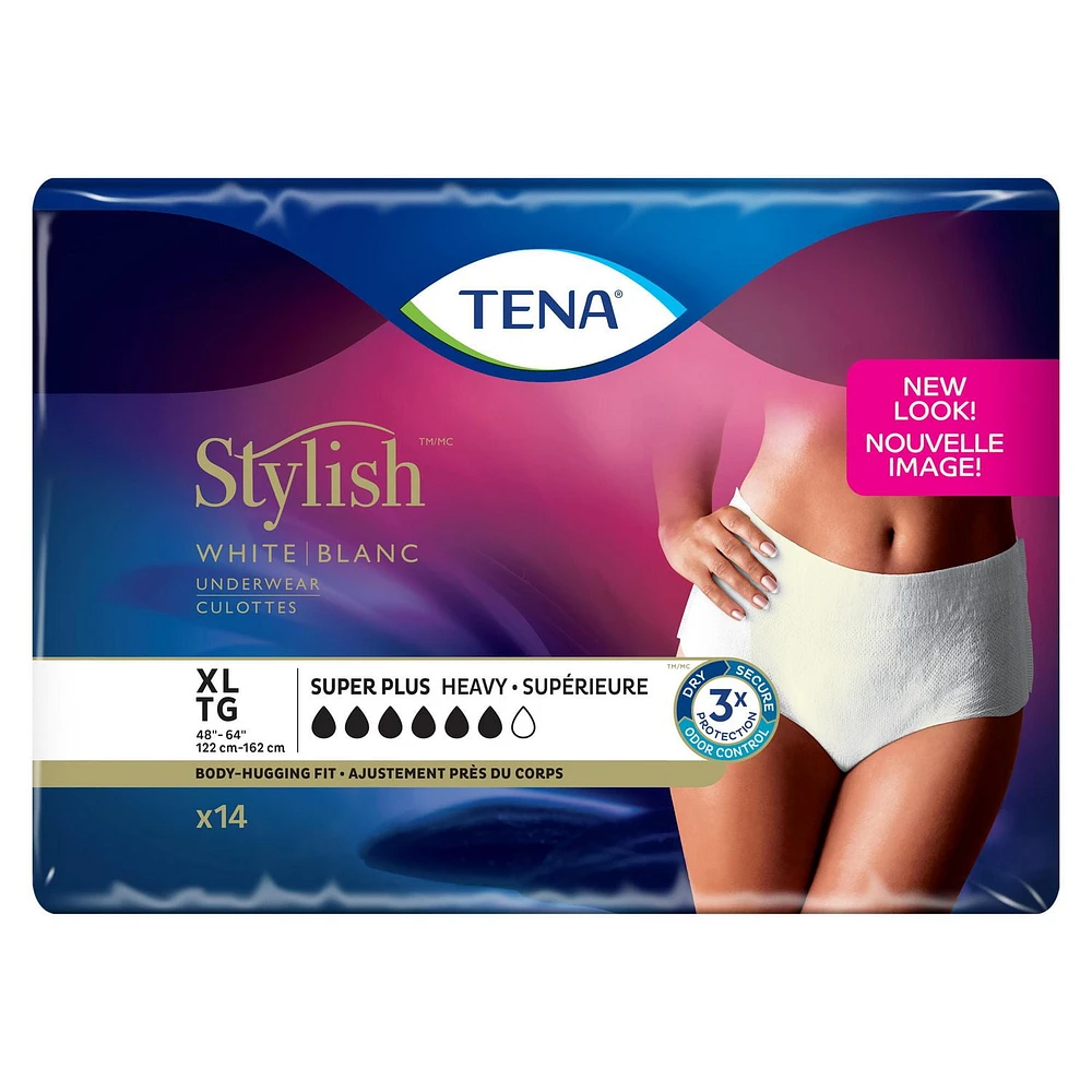 TENA Culottes contre l’incontinence féminine - Absorption Super Plus - TGrand - 14 unités 14 unités, TG