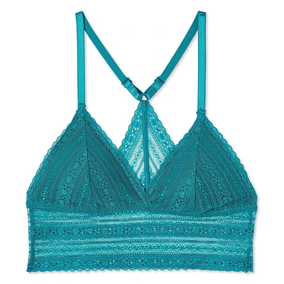 No Boundaries Women's Triangle Lace Bra, Sizes S-XXL