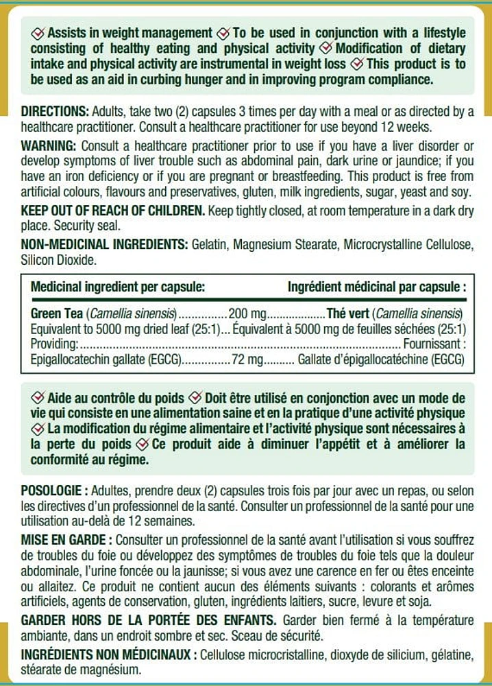 Nature's Bounty Extrait Thé Vert