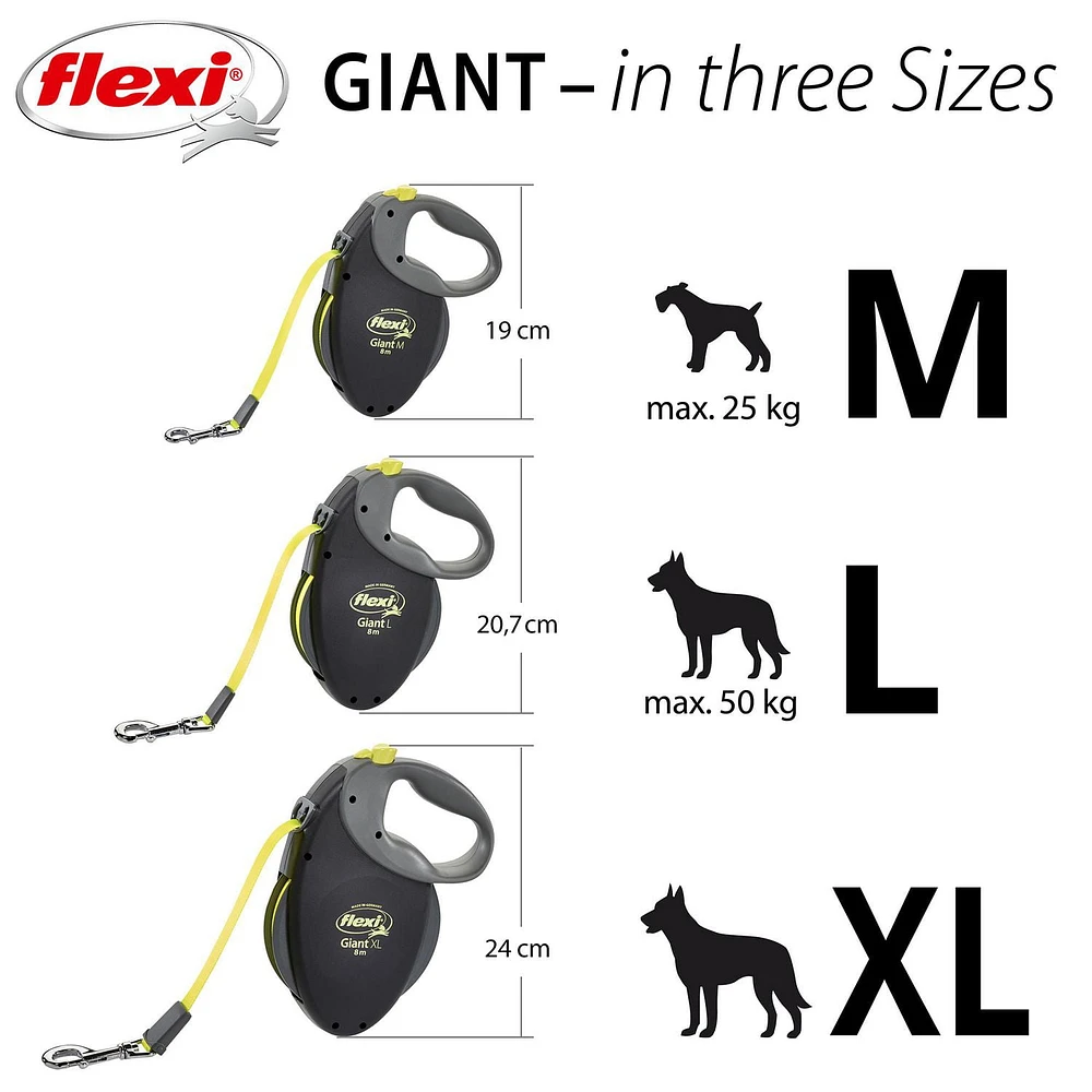 Flexi Giant - 8m Tape Retractable Dog Leash