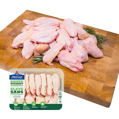 Ailes de poulet coupées - Élevé sans antibiotiques Prime