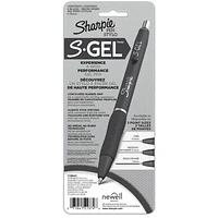 Sharpie S-Gel, Gel Pens, Ultra Fine Point (0.38mm), Black Ink Gel Pen, 4 Count, Gel pen with no smear, no bleed technology