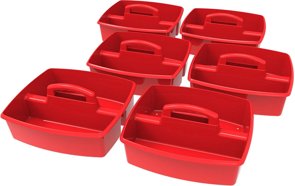 Storex Large Caddy, Red, 6-Pack