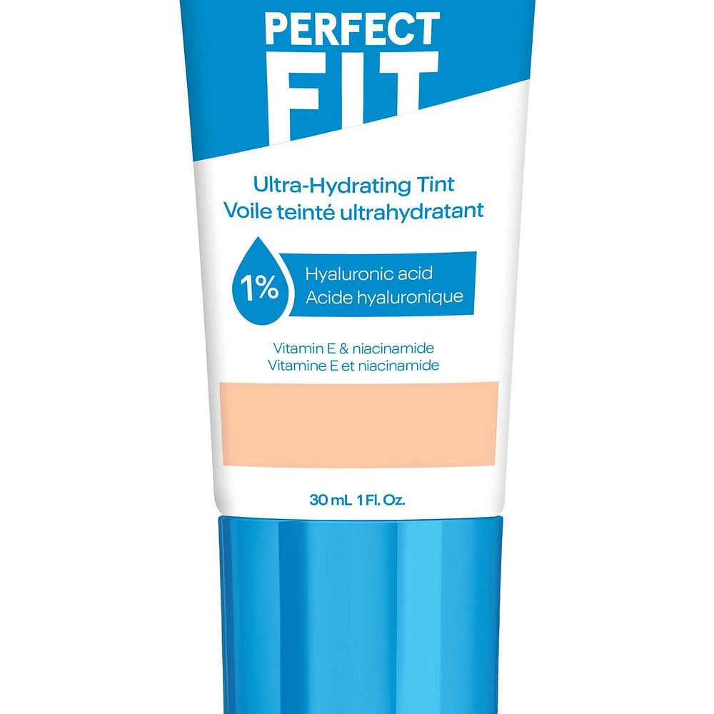 Perfect Fit Ultra-Hydrating Tint with 1% hyaluronic acid, niacinamide, caffeine and vitamin E, 30 mL