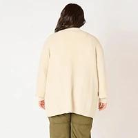 DV L/S Ottoman ribbed cardigan, cardigan