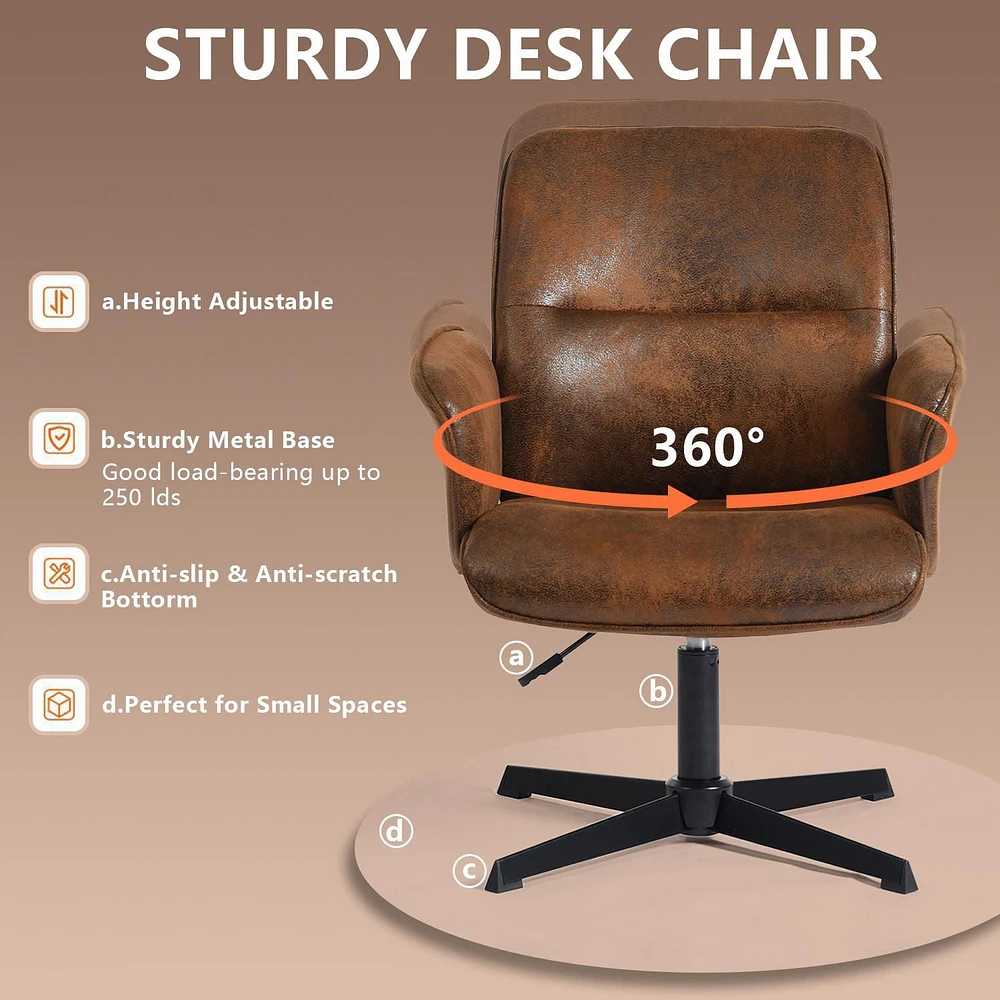 Homycasa Desk Chair Upholstery Home Office Chair for Study Room Student, Beige Bouclé Fabric