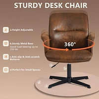 Homycasa Desk Chair Upholstery Home Office Chair for Study Room Student, Beige Bouclé Fabric