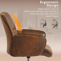 Homycasa Desk Chair Upholstery Home Office Chair for Study Room Student, Beige Bouclé Fabric
