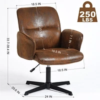 Homycasa Desk Chair Upholstery Home Office Chair for Study Room Student, Beige Bouclé Fabric