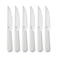 Beautiful 12 Piece Knife Block Set with Soft-Grip Ergonomic Handles White and Gold by Drew Barrymore