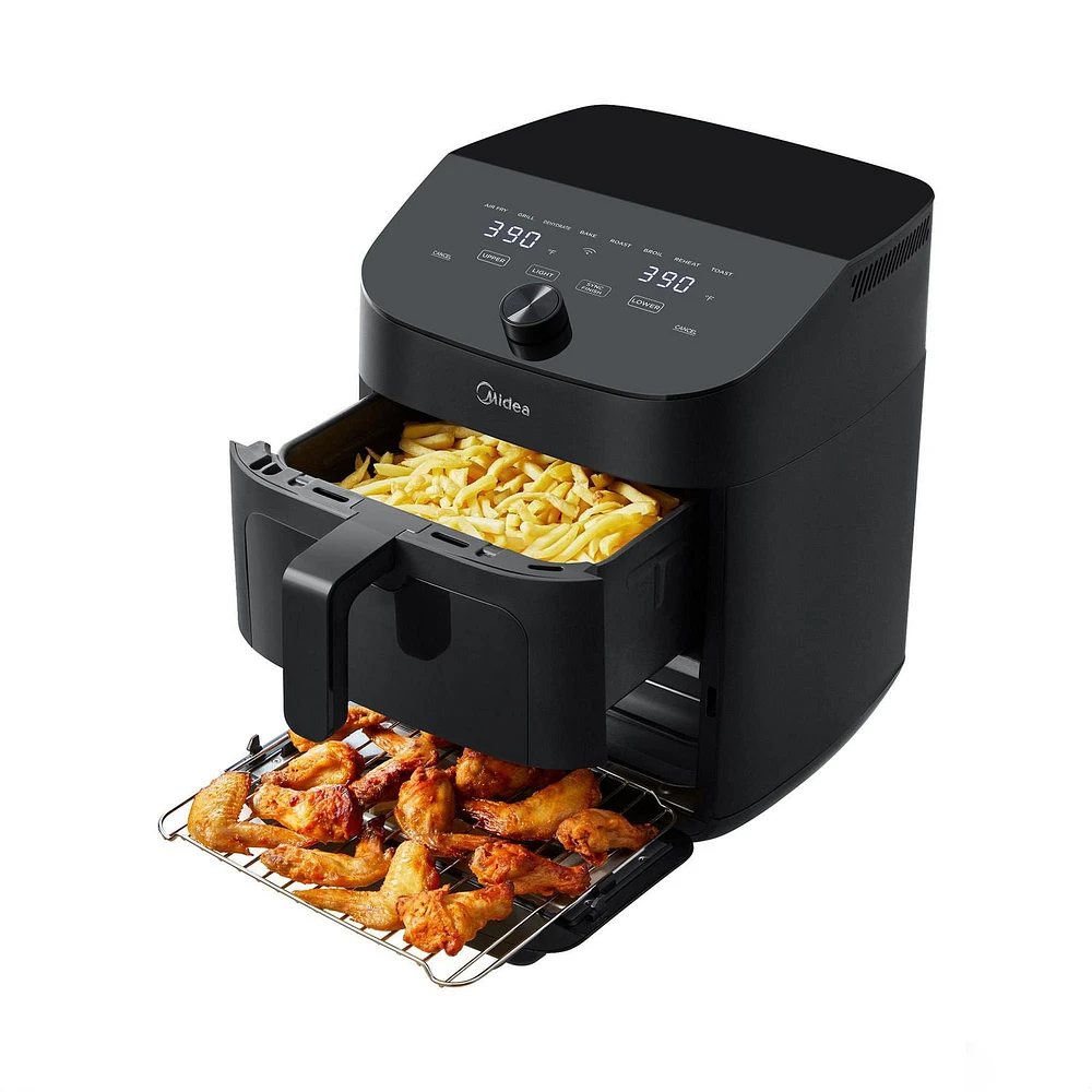 Midea 8-In-1 11 Quart Two-Zone HeatXpress Air Fryer Oven