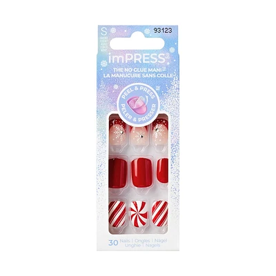 imPRESS Holiday Press-On Nails - Short Length - Square Shape - 30 Ct., imPRESS Holiday