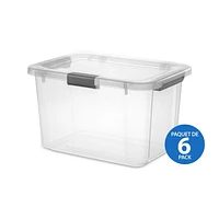 Sterilite 28 L HingeLID Box Flat Gray