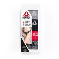 Reebok Ladies' 4 Pack Seamless Thongs