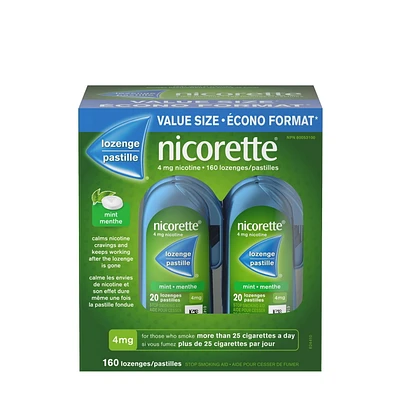 NICORETTE® -pastilles, Menthe, 4 mg, 160 u.