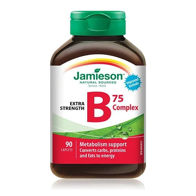 Jamieson Caplets de Complexe B 75 Extra Fort 90 comprimés