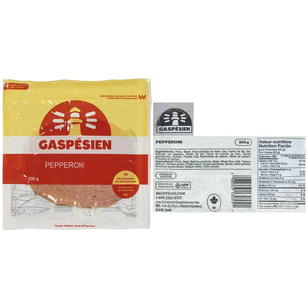 Gaspesien Sliced Pepperoni 200g